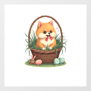 Autocollant Pour Fenêtre Le bazar de Pâques de Gomi Vintage Chien de Pâques