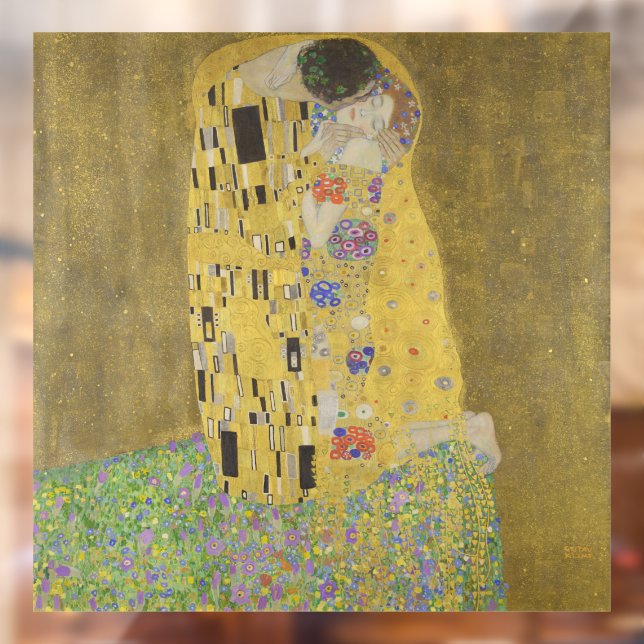 Autocollant Pour Fenêtre Les amoureux embrasser Embrace par Gustav Klimt (Feuille 2)