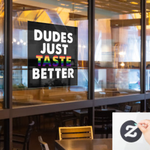 Autocollant Pour Fenêtre Les mecs Goûtent une meilleure idée de cadeau Gay 