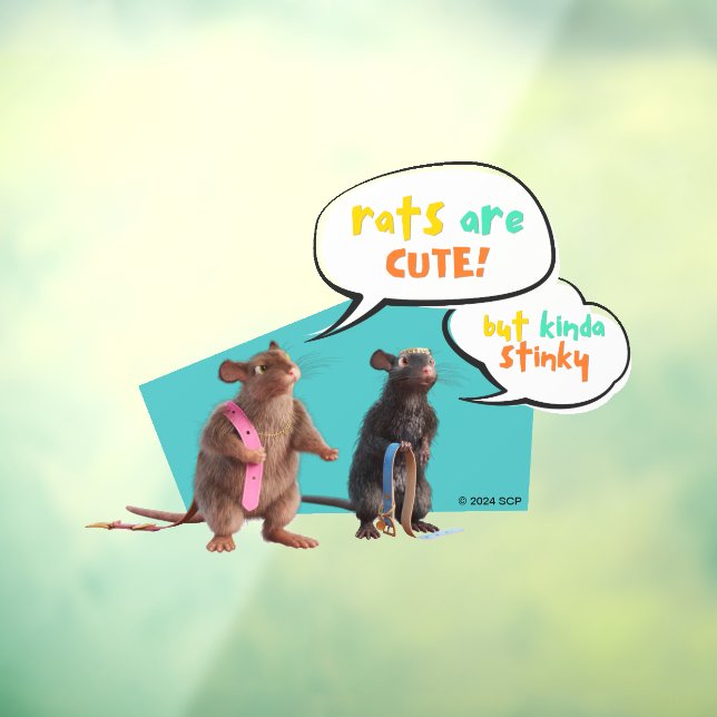 Autocollant Pour Fenêtre Les Rats Sont Mignons Mais Plutôt Stinky (Feuille 3)