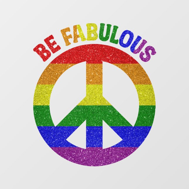 Autocollant Pour Fenêtre LGBT Soyez fabuleux (Feuille)