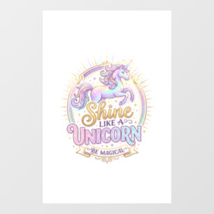 Autocollant Pour Fenêtre Licorne Brille Comme une Licorne POD Prêt Marché