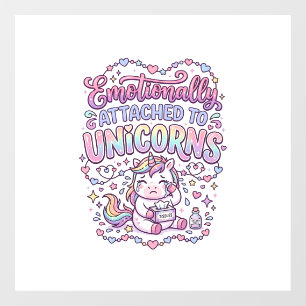 Autocollant Pour Fenêtre Licorne émotionnellement attachée aux originaux de