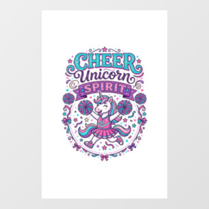 Autocollant Pour Fenêtre Licorne Joie Esprit Licorne Coloré POD Artwork_