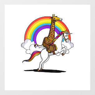 Autocollant Pour Fenêtre Licorne Magique Arc-en-Ciel Drôle Garçons à Cheval