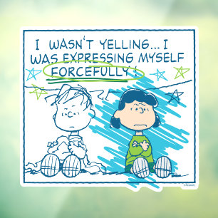 Autocollant Pour Fenêtre Linus & Lucy "Je ne hurlais pas..."