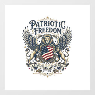 Autocollant Pour Fenêtre Lion Aigle Patriotique Animal Hybride Gardien Patr