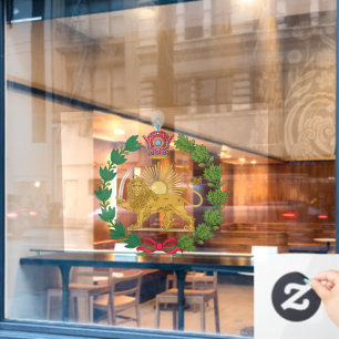 Autocollant Pour Fenêtre Lion du Soleil National Persan Avec Couronne Pahla