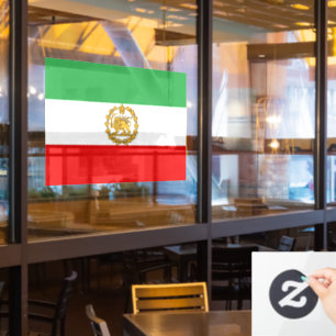 Autocollant Pour Fenêtre Lion et Soleil National Persan Avec Couronne