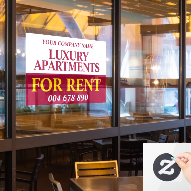 Autocollant Pour Fenêtre Location entreprise location signalétique bannière (Fenêtre du restaurant)