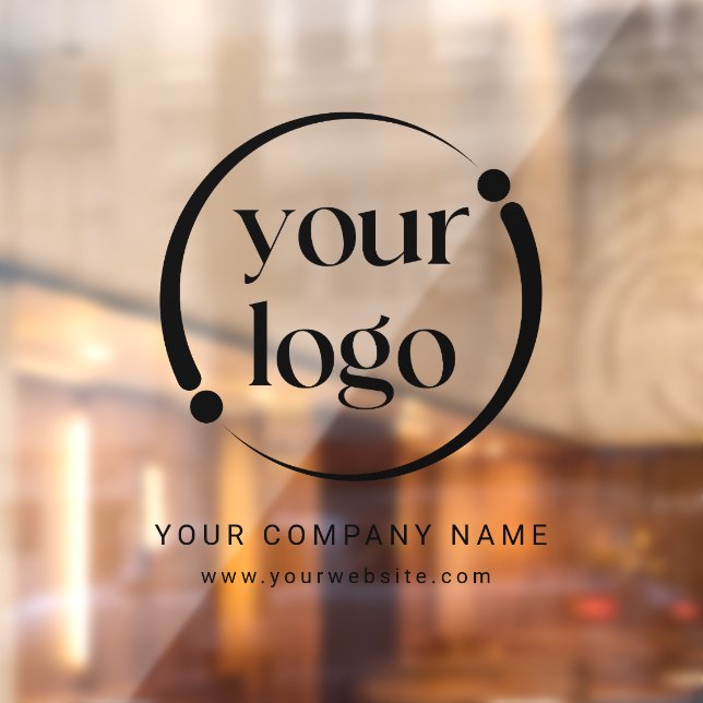 Autocollant Pour Fenêtre Logo d'affaires professionnel simple et moderne (Feuille 2)