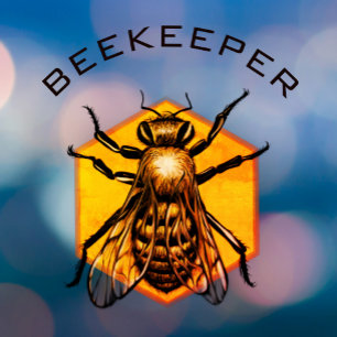 Autocollant Pour Fenêtre Logo d'apiculture personnalisable Miel Abeille gri