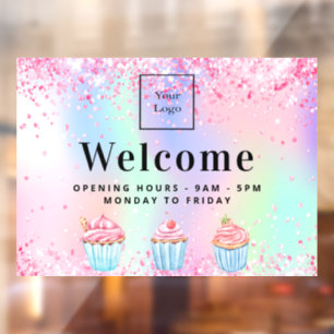 Autocollant Pour Fenêtre Logo de boulangerie pâtisserie accueil holographiq