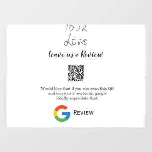 Autocollant Pour Fenêtre logo de l'entreprise de critique Google Scan QR cr