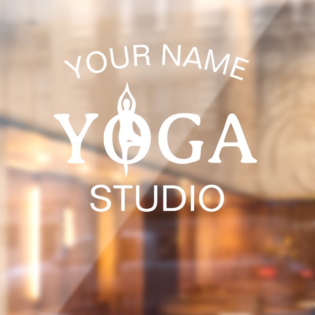 Autocollant Pour Fenêtre Logo de l'entreprise Yoga Studio personnalisé accr (Feuille 2)