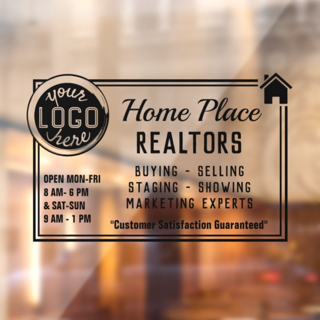 Autocollant Pour Fenêtre Logo de l'immobilier sur mesure Realtor Easy Publi (Feuille 2)
