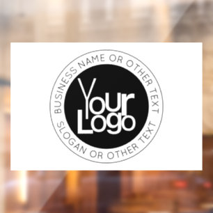 Autocollant Pour Fenêtre Logo d'entreprise et texte moderne simple modifiab