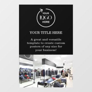 Autocollant Pour Fenêtre Logo d'entreprise Noir Photo de promotion professi