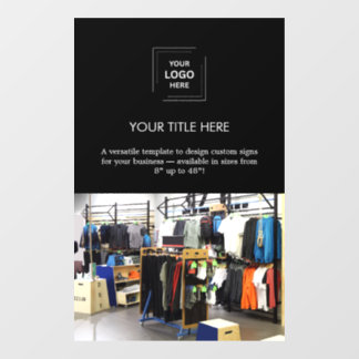 Autocollant Pour Fenêtre Logo d'entreprise | Photo professionnelle noire