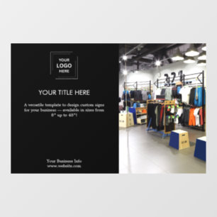 Autocollant Pour Fenêtre Logo d'entreprise   Promotion personnalisée noire