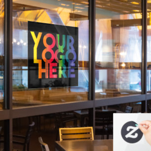 Autocollant Pour Fenêtre Logo d'entreprise simple en noir