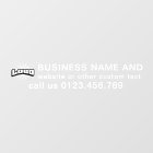Logo d'entreprise + texte blanc Horizontal Vinyl C