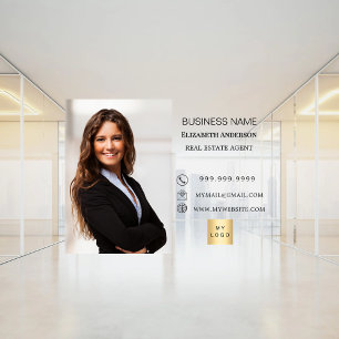 Autocollant Pour Fenêtre logo d'informations de contact pour entreprise mod