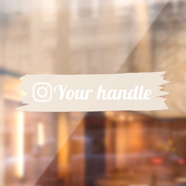 Autocollant Pour Fenêtre Logo Instagram personnalisable Bohème Moderne Mini (Feuille 2)
