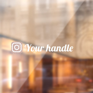 Autocollant Pour Fenêtre Logo Instagram personnalisable poignée Rose Gold