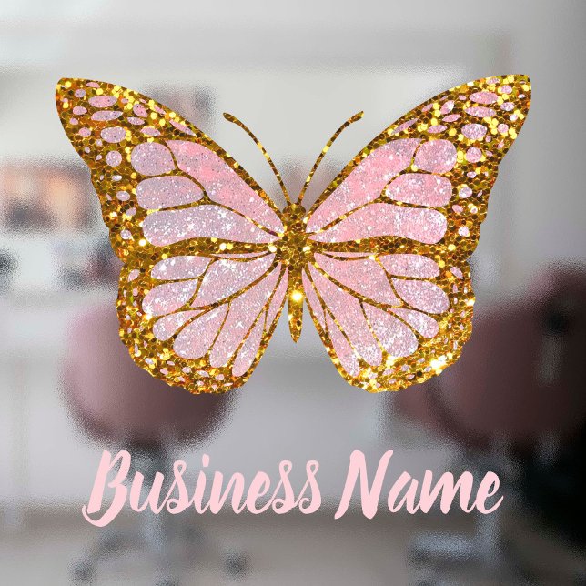 Autocollant Pour Fenêtre logo papillon (Créateur téléchargé)