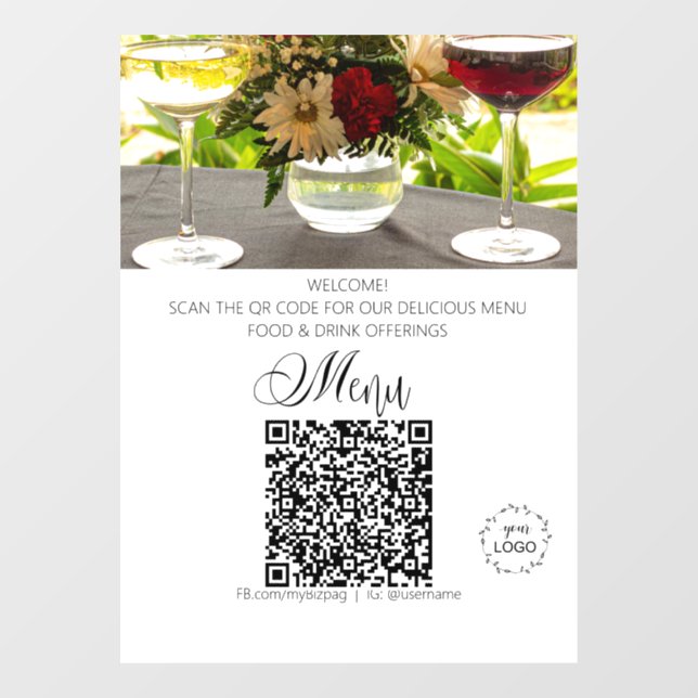 Autocollant Pour Fenêtre *~* Logo QR de téléchargement de Pâques pour resta (Feuille)