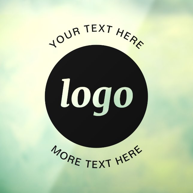 Autocollant Pour Fenêtre Logo simple et commerce de texte (Feuille 3)