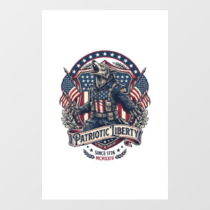 Autocollant Pour Fenêtre Loup-garou patriotique Patriote Horreur Monstre Pa
