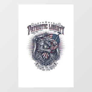 Autocollant Pour Fenêtre Loup-garou patriotique Patriote Horreur Monstre Pa