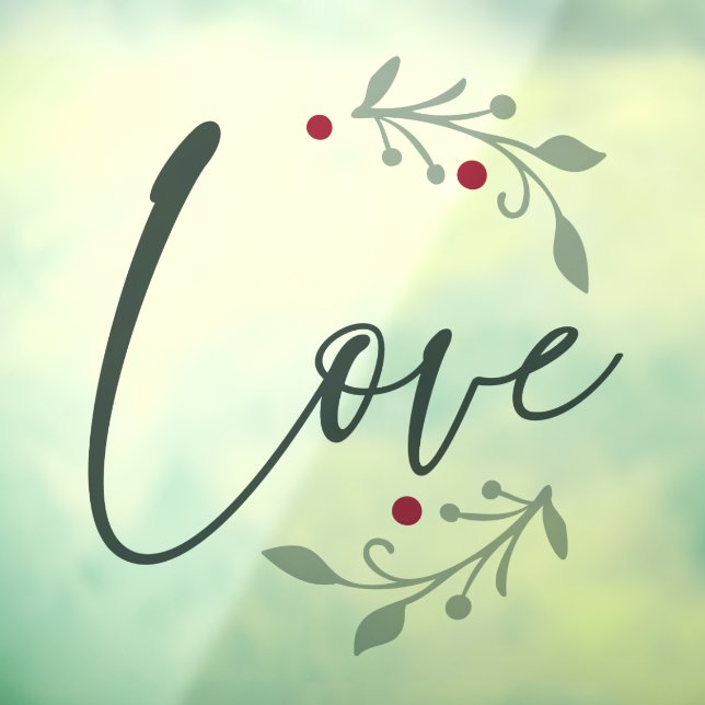 Autocollant Pour Fenêtre Love Christmas Window ou Wall Cling (Feuille 3)