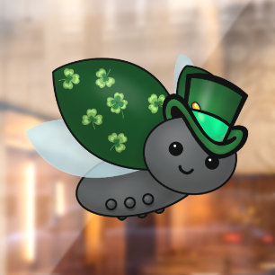 Autocollant Pour Fenêtre Lucky Leprechaun Ladybug