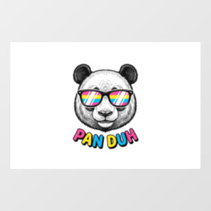 Autocollant Pour Fenêtre Lunettes de soleil de Panda drôle Vintage Gravure