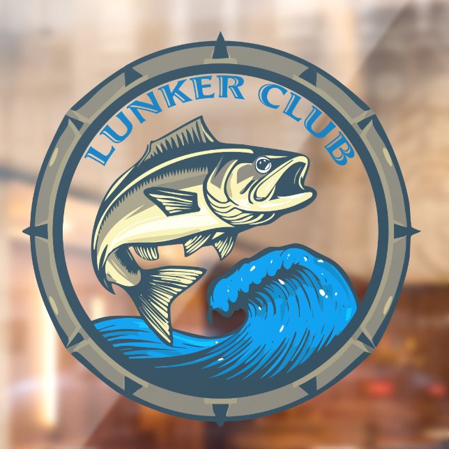Autocollant Pour Fenêtre "Lunker Club" Fishing (Feuille 2)