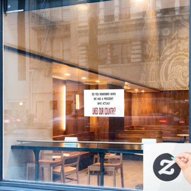 AUTOCOLLANT POUR FENÊTRE MAGA (Fenêtre de café)