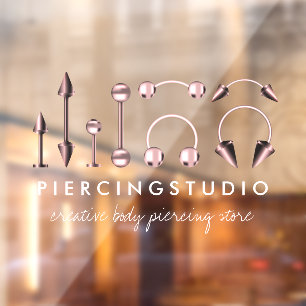 Autocollant Pour Fenêtre Magasin de piercing corporel entreprise