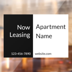 Autocollant Pour Fenêtre Maintenant en location Appartement Nom & Téléphone