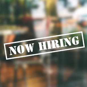 Autocollant Pour Fenêtre Maintenant, nous embauchons des professionnels ave