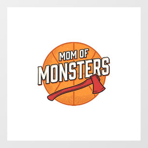 Autocollant Pour Fenêtre Maman de Monstres Design de Maman de Basket Vintag