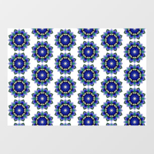 Autocollant Pour Fenêtre Mandala Motif 02 en bleu foncé