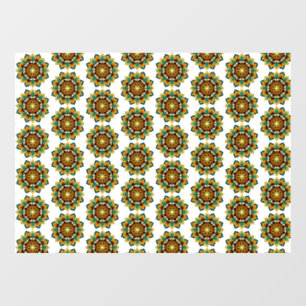 Autocollant Pour Fenêtre Mandala Motif 2002 en jaune et bronzette