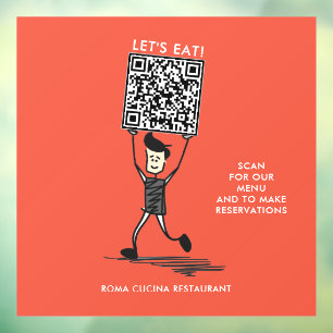 Autocollant Pour Fenêtre Mangeons le code QR