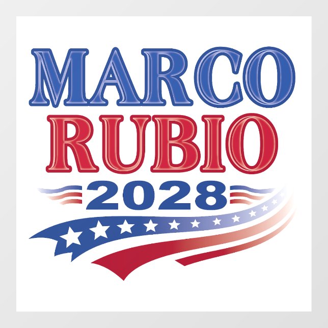 Autocollant Pour Fenêtre Marco Rubio 2028 (3st) (Feuille)