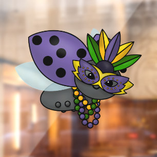 Autocollant Pour Fenêtre Mardi Gras Ladybug