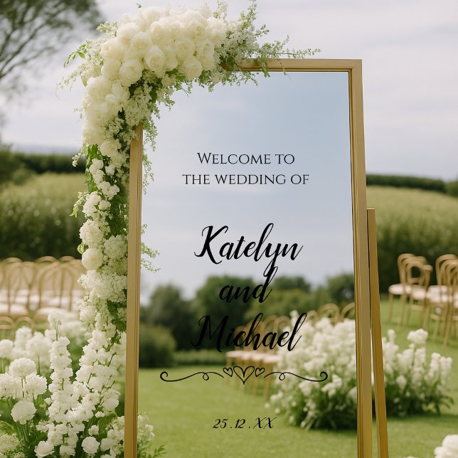 Autocollant Pour Fenêtre Mariage d'accueil Miroir Réception Nom du couple (wedding wall decals, wedding wall decals, wedding mirror, wedding selfie mirror)