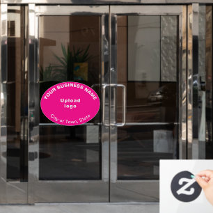 Autocollant Pour Fenêtre Marque d'entreprise sur un clin de fenêtre en form